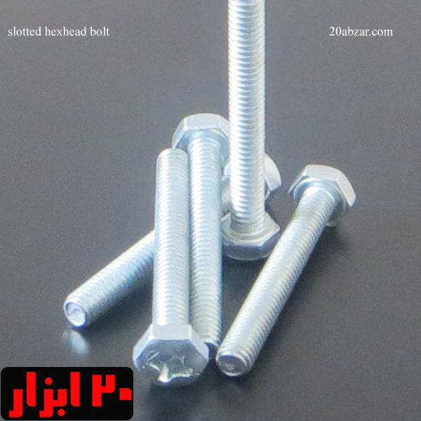 پیچ چهارسو سر شش گوش قطر 4