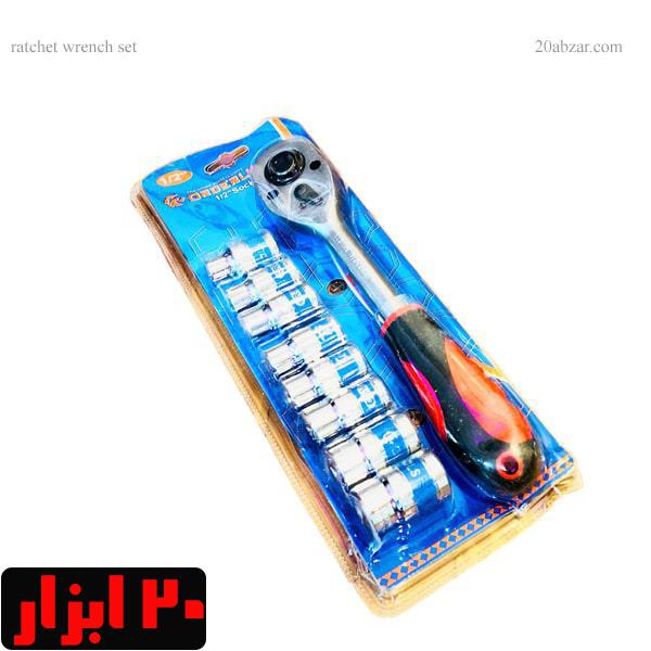 مجموعه بکس 8 عددی و آچار جغجغه 1/2